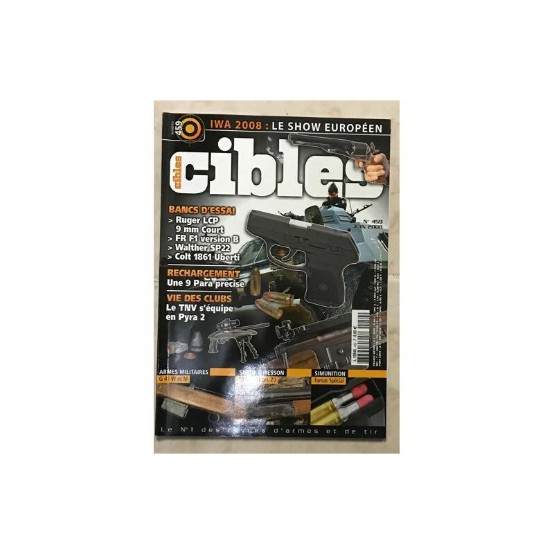 CIBLES 459 BANC D'ESSAI RUGER LCP 9 MM COURT FR F1 VERSION B...