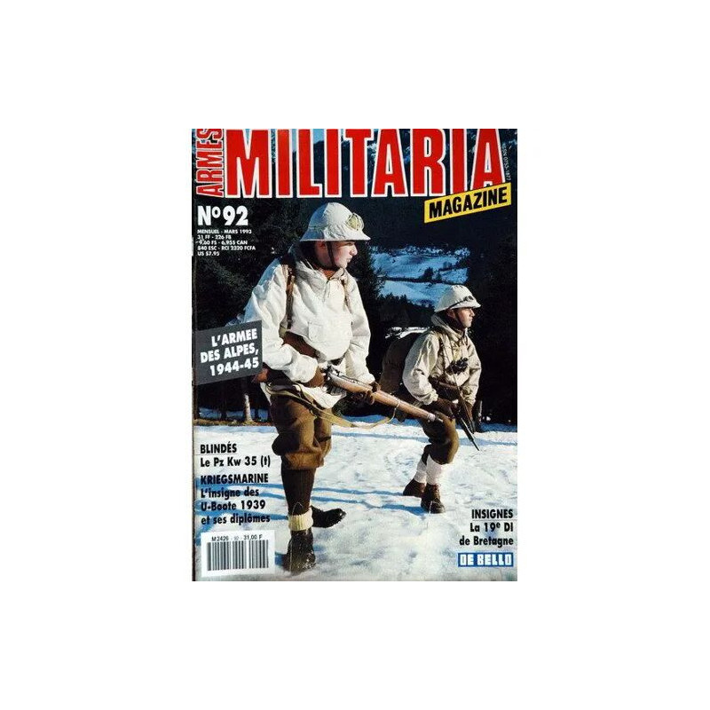 Armes Militaria Magazine N° 92 Du 01/03/1993
