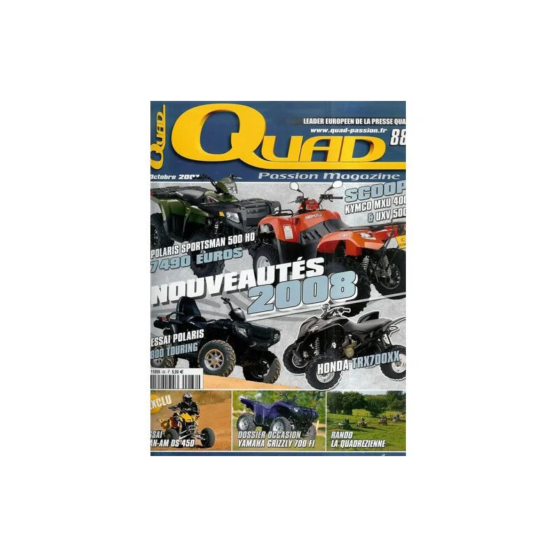 quad passion magazine N° 88 : nouveautés 2008