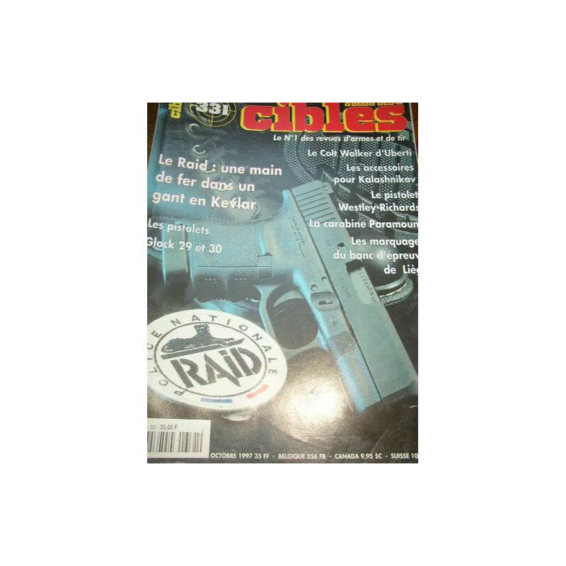 Cibles N° 331 Le Raid Colt Walker Accessoires Kalashnikov Pistolet...