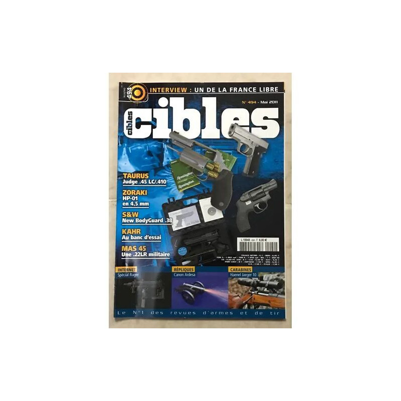 CIBLES 494 TAURUS JUDGE 45 LC 410 SMITH ET WESSON NEW BODYGUARD 38...