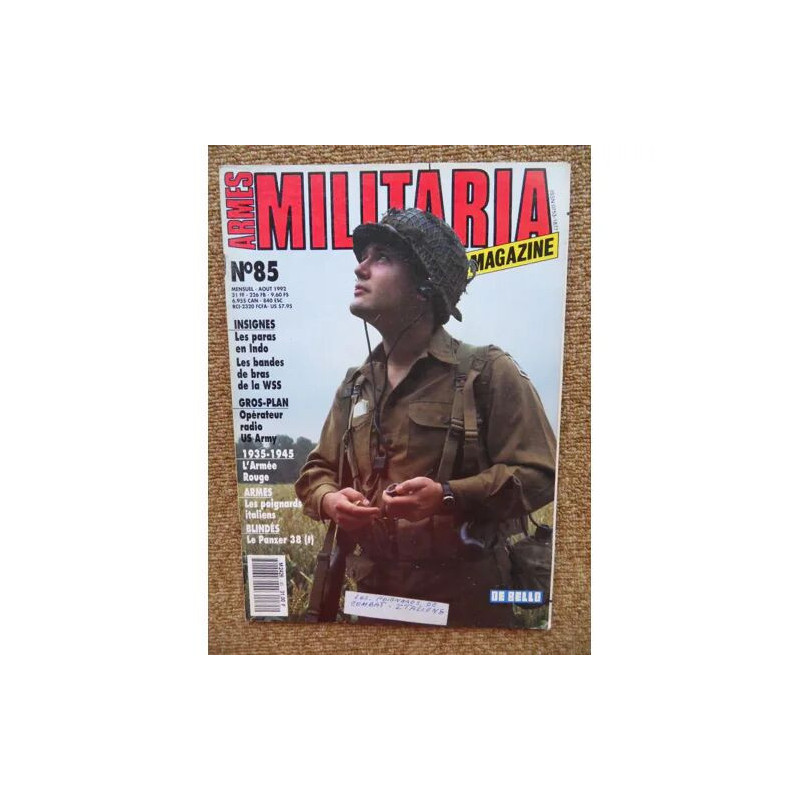 Armes militaria magazine n°85 de août 1992