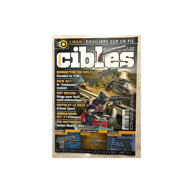 CIBLES REMINGTON 700 SP SMITH ET WESSON 40.1 PISTOLET LE PAGE...
