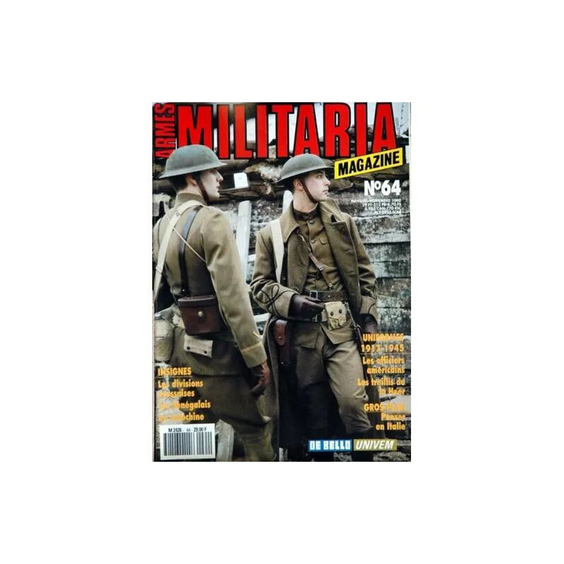ARMES MILITARIA MAGAZINE N° 64 DU 01/11/1990 - LES DIVISIONS...