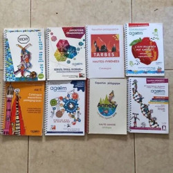 LOT DE 8 LIVRETS D'EXPOSITIONS PEDAGOGIQUES ANNECY TARBES VICHY...