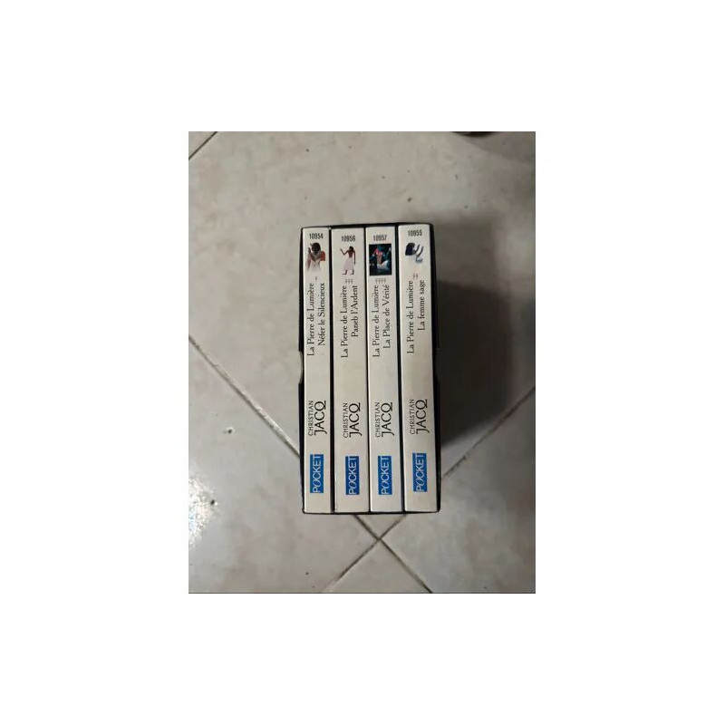 LOT DES 4 TOMES LA PIERRE DE LUMIERE DE CHRISTIAN JACQ POKET NEFER...