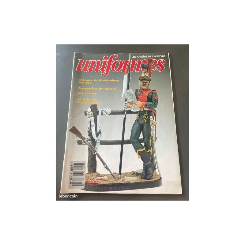 Uniformes Numéro 126 - MAI 1989 Magazine d'Histoire Militaire...