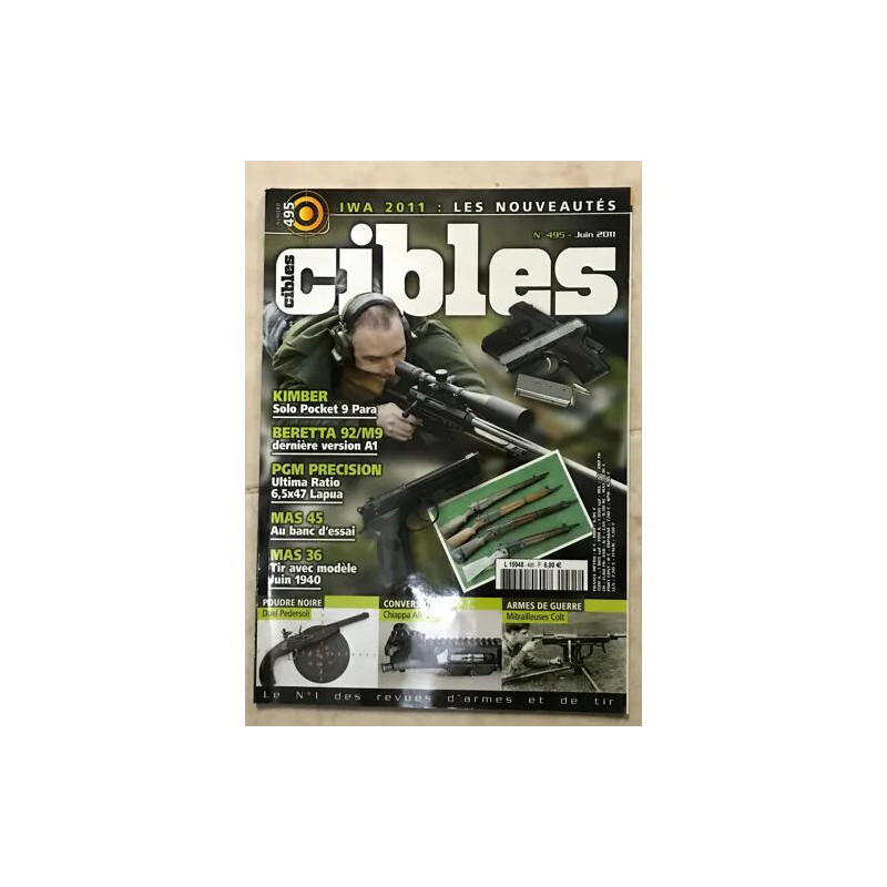 CIBLES 495 BERETTA 92 M9 PGM PRECISION ULTIMA RATION 6 5X47 LAPUA...