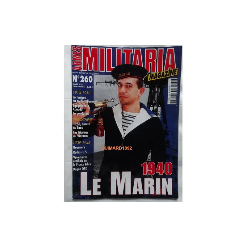 ARMES MILITARIA MAGAZINE N°260-MARS 2007