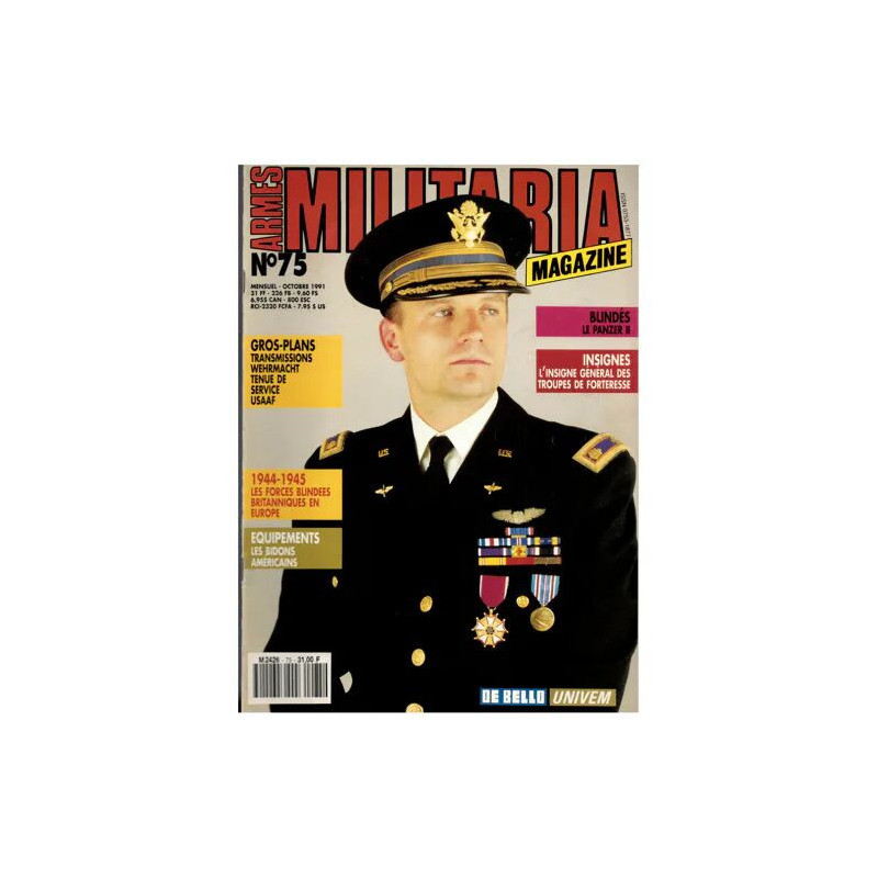Armes Militaria Magazine N°75 : Blindés le Panzer II - l'insigne...