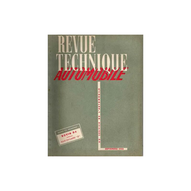 REVUE TECHNIQUE AUTOMOBILE N° 89 : ROVIN D4