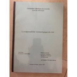 LA RESPONSABILITE VICTIMOLOGIQUE DU VIOL - MEMOIRE DE L'ECOLE DE...