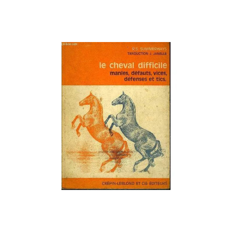 Le Cheval Difficile Manies Defauts Vices Defenses Et Tics