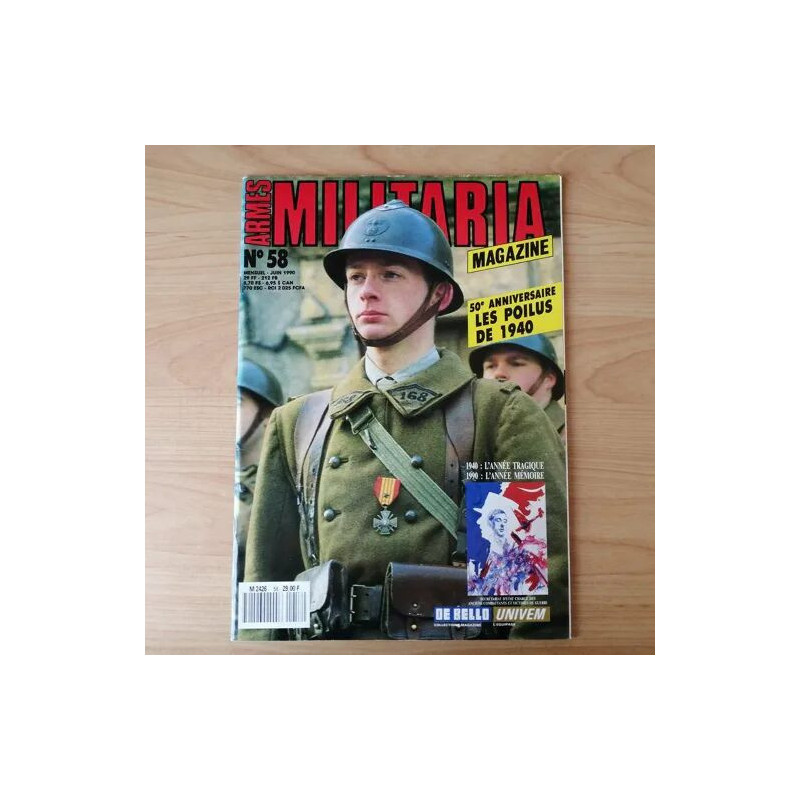 militaria n° 58 50 e anniversaire les poilus de 1940