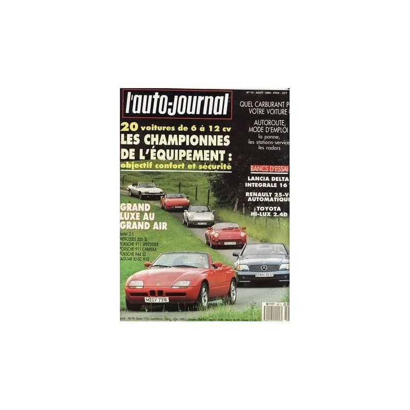l'auto-journal (aout 1989) N° 13 : grand luxe au grand air