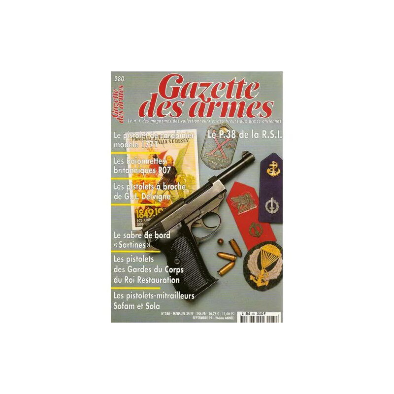 gazette des armes N° 280 : p. 38 de la rsi - pistolet de...