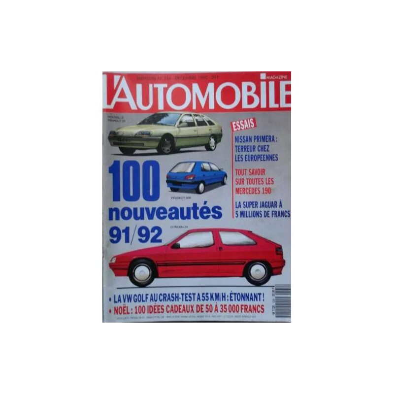 l'automobile magazine N° 534 : 100 nouveautés 91/92