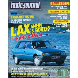 L'Auto Journal 16 1987 CITROEN AX RENAULT 25 V6 BMW 750 PRELUDE 2.0I