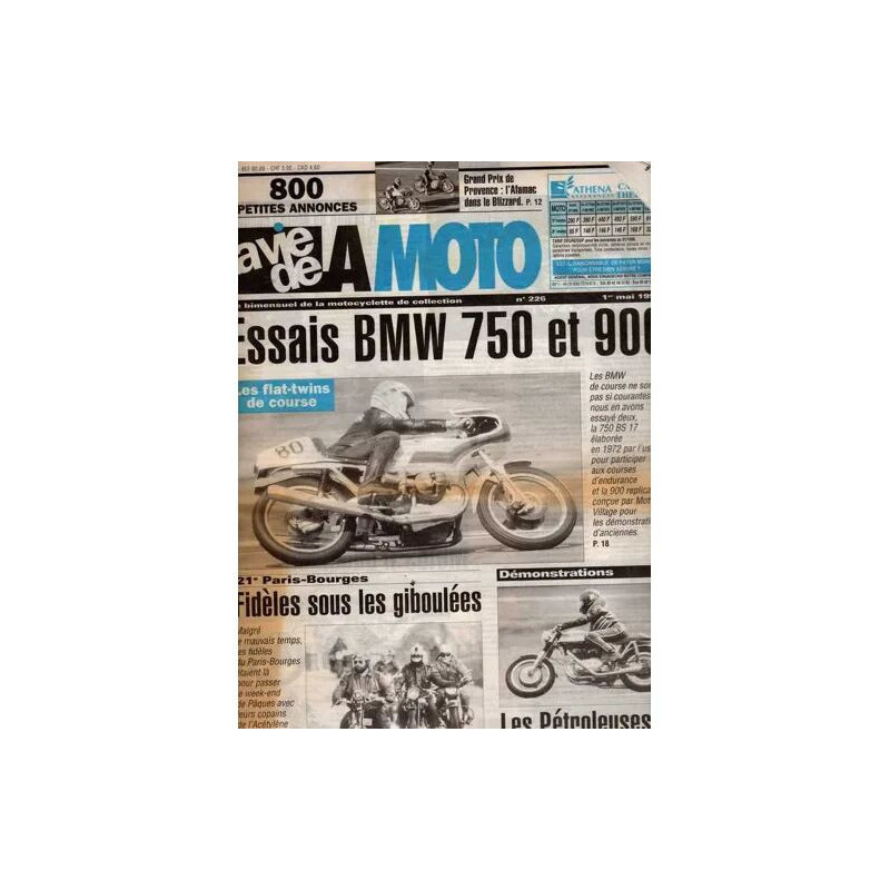 LVM/la vie de la moto N° 226 : essais endurance BMW 750 et 900