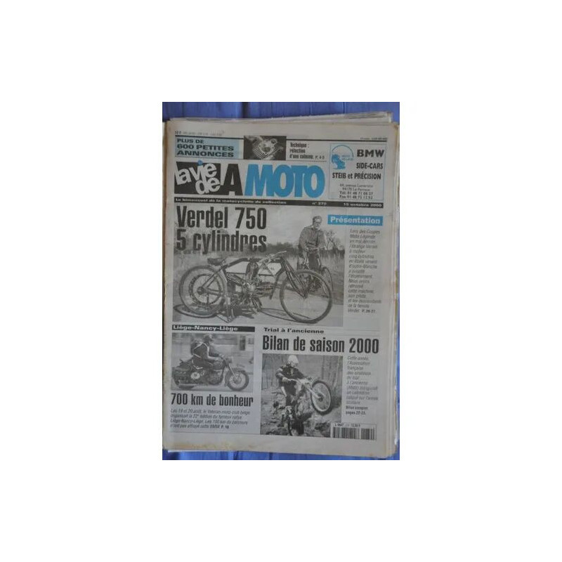 LA VIE DE LA MOTO N° 279 : VERDEL 750 5 CYLINDRES