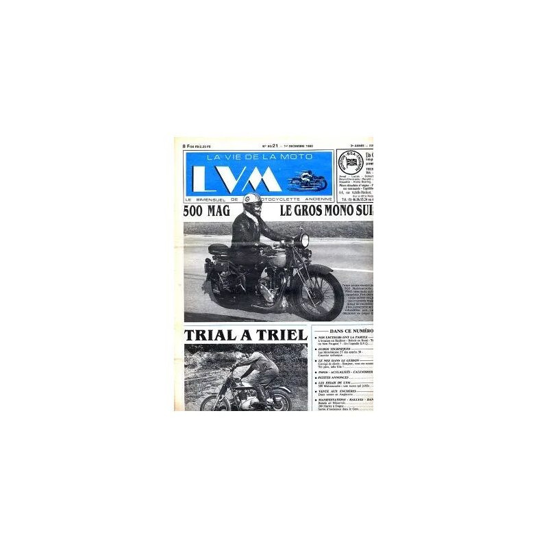 La Vie de la Moto N° 90.21 : 500 MAG Le gros mono Suisse