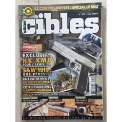 CIBLES N°410 SMITH ET WESSON 1911 CARTOUCHES MAUSER HK XM8 K31...