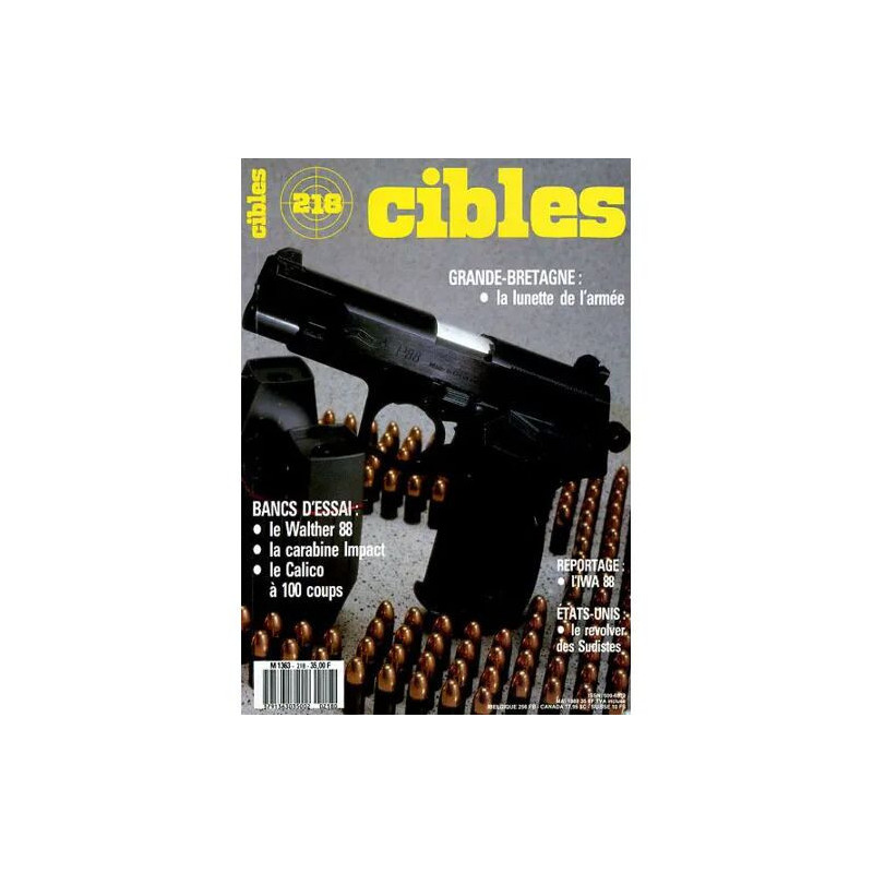 cibles N° 218 : Walther 88 - Carabine Impact - Calico 100 coups -...