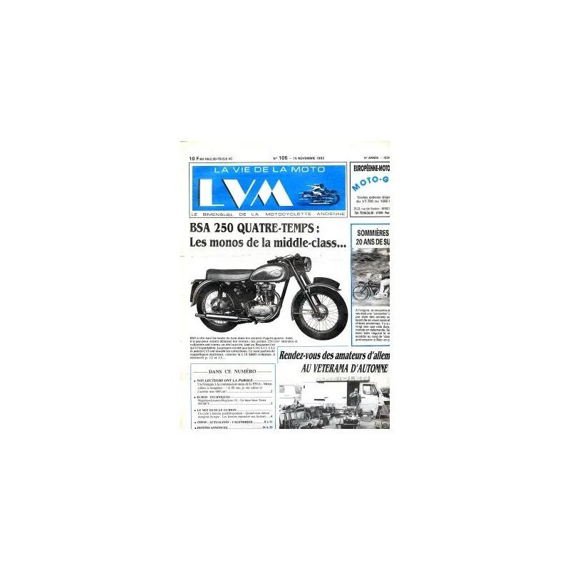 La vie de la moto N° 105 : BSA 250 quatre-temps : les monos de la...