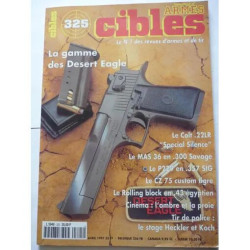 cibles N° 325 : deser eagle colt 22 lr silence mas 36 en 300...