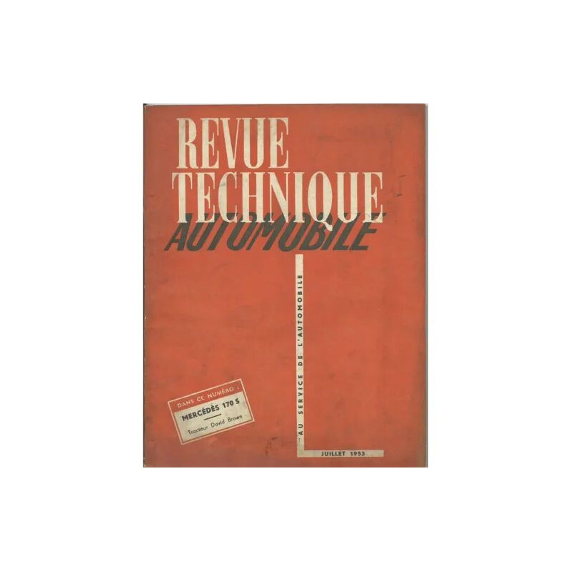 revue technique automobile Mercedes 170s Tracteur David Brown...