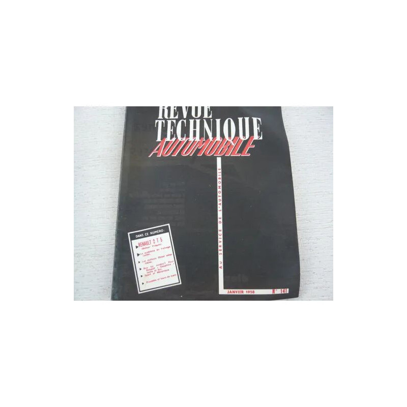 REVUE TECHNIQUE AUTOMOBILE - N°:141 - 01/01/1958