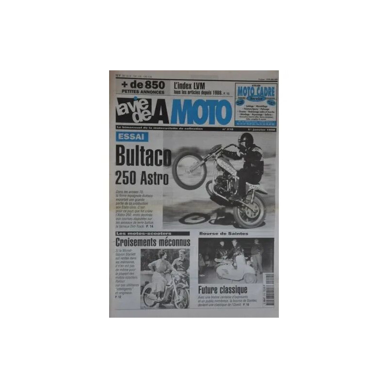 la vie de la moto N° 218 : Bultaco 250 astro - Dossier moto scooters