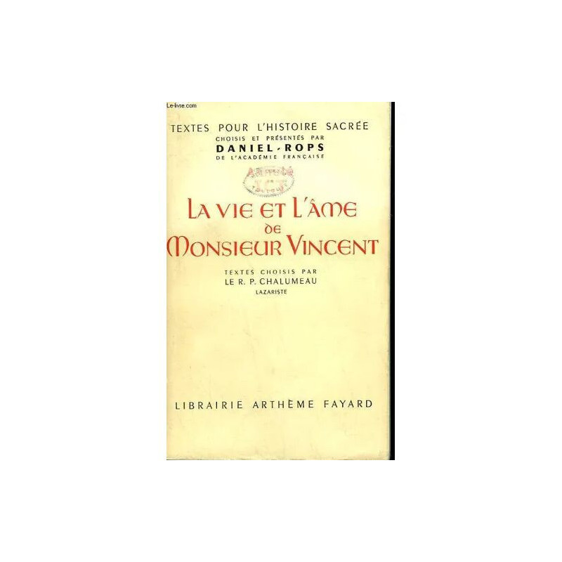 La Vie et L'ame de Monsieur Vincent