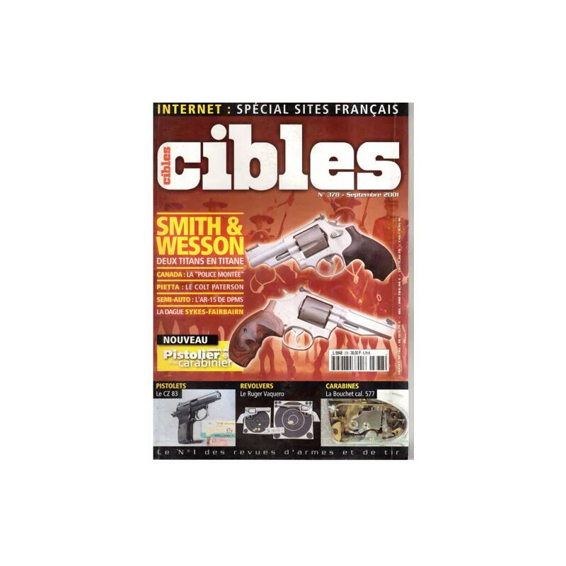 Cibles N° 378 Smith et Wesson Deux Titans En Titane Pistolets Le...