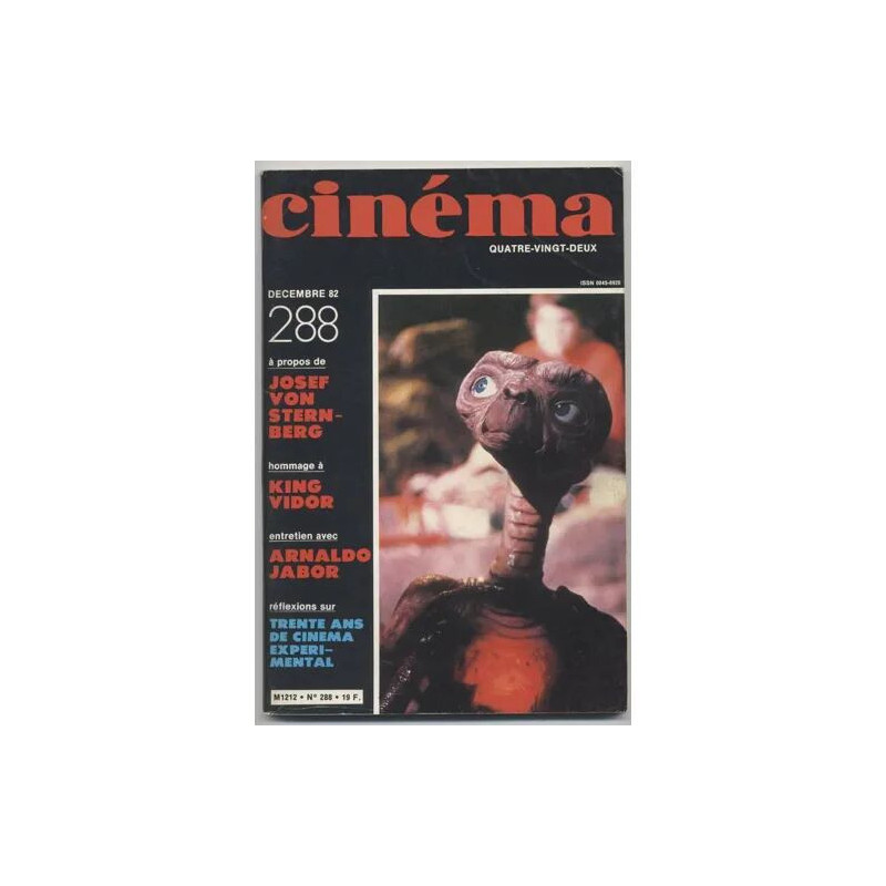 REVUE "CINEMA" n°288 DECEMBRE 1982: JOSEF VON STERNBERG KING VIDOR...
