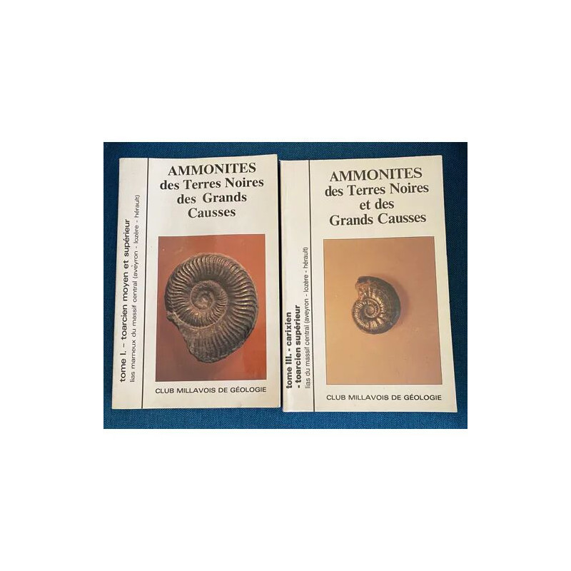 AMMONITES DES TERRES NOIRES ET DES GRANDS CAUSSES TOME 1 ET TOME 3