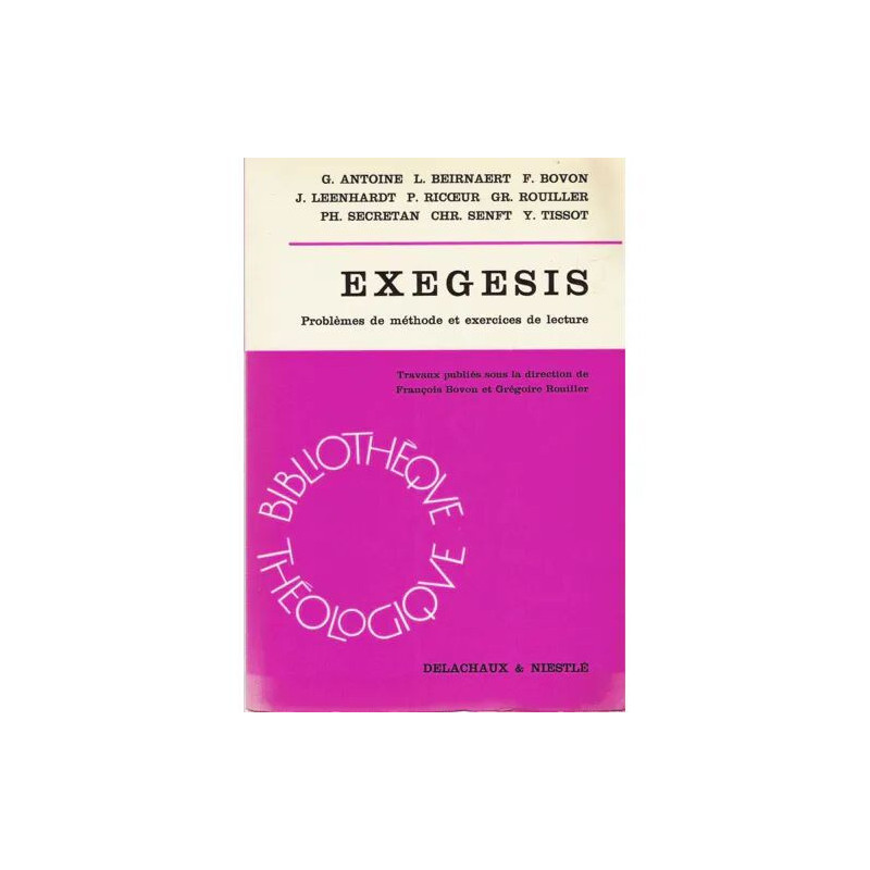 Exegesis - problèmes de méthode et exercices de lecture Genèse 22...