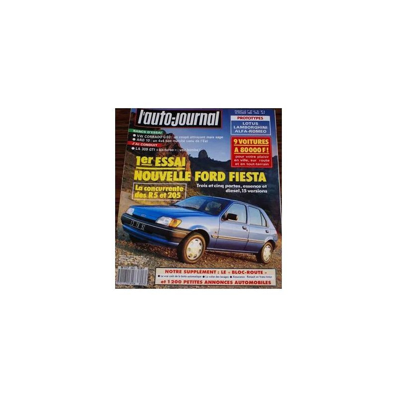 L'Auto Journal 3 1989 FORD FIESTA VW CORRADO ARO 10 PROTOTYPES...