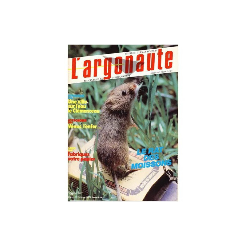 L' Argonaute N° 25 : Le rat des moissons