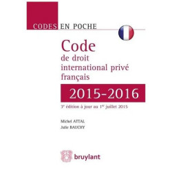 Code De Droit International Privé Français 2015-2016