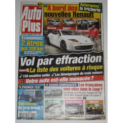AUTO PLUS N° 994 : VOL PAR EFFRACTION LA LISTE DES VOITURES A RISQUE