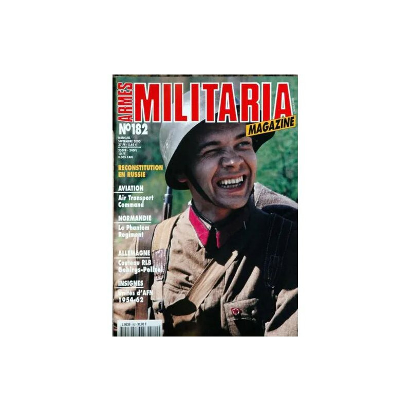 ARMES MILITARIA MAGAZINE N° 182 DU 01/09/2000 - EN RUSSIE -...