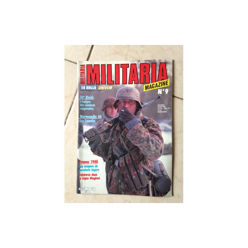 MILITARIA MAGAZINE N°9 TISSUS CAMOUFLAGE FRANCAIS INSIGNES COMBATS...