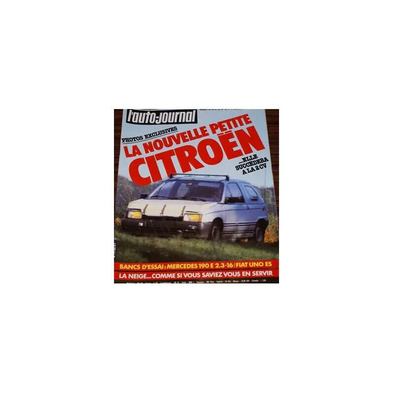 L'Auto Journal 2 1985 NOUVELLE CITROEN MERCEDES 190