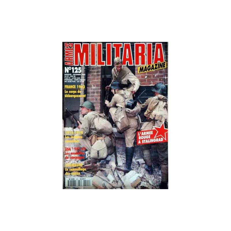 ARMES MILITARIA MAGAZINE N° 125 DU 01/12/1995 - FRANCE 43 - LE...
