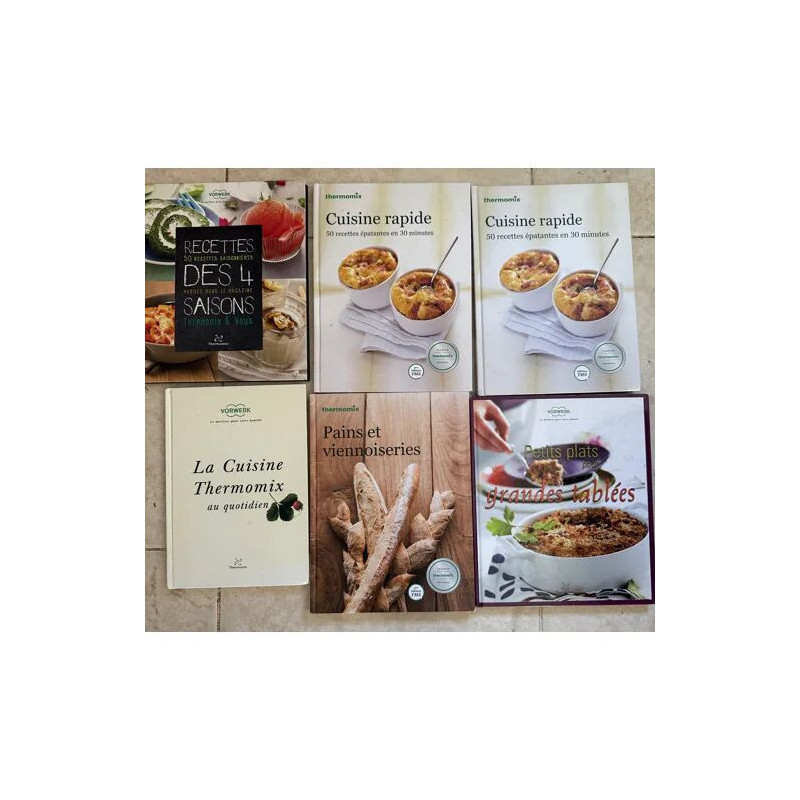 LOT DE 6 LIVRES THERMOMIX PAINS VIENNOISERIE - CUISINE RAPIDE -...