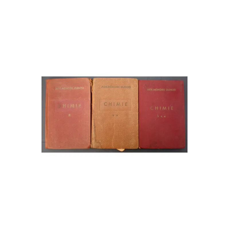 Chimie - Aide-Mémoire Dunod - 3 Tomes