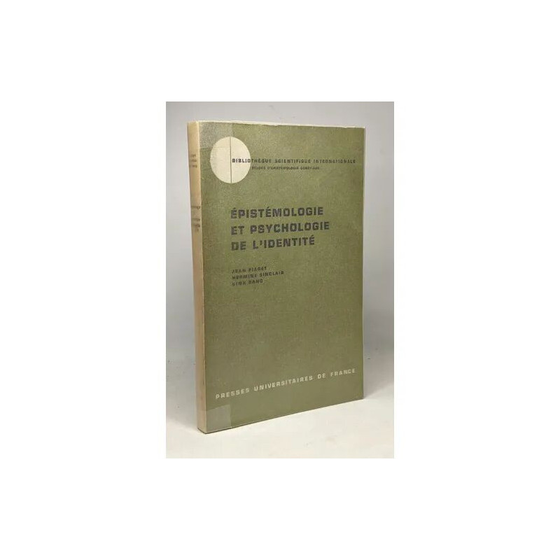 Épistémologie et psychologie de l'identité - bibliothèque...