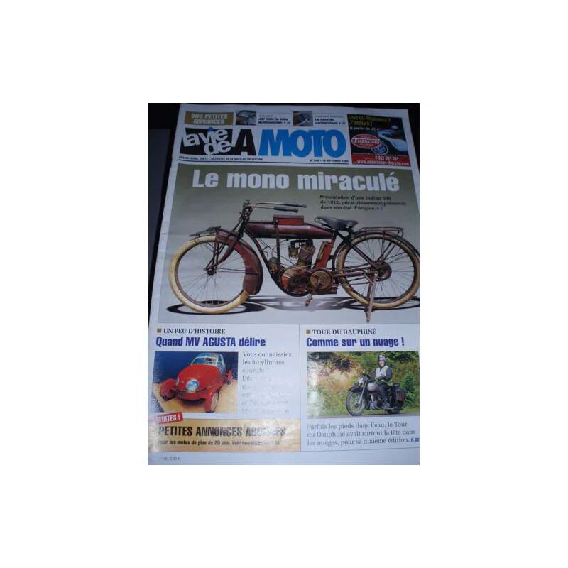 La vie de LA MOTO lvm N° 535 : INDIAN 500 1912 LE MIRACLE MV...
