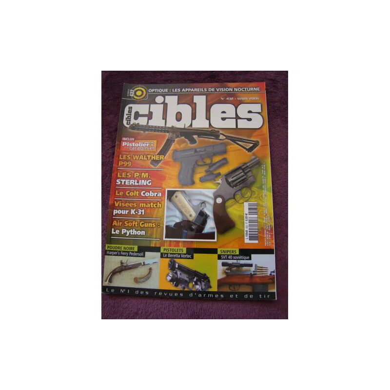 CIBLES N°432 LES WALTHER P99 LES PM STERLING LE COLT COBRA AIR...